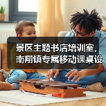 景区主题书店培训室，南翔镇专属移动课桌设计