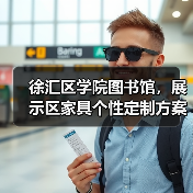 徐汇区学院图书馆，展示区家具个性定制方案（图4）