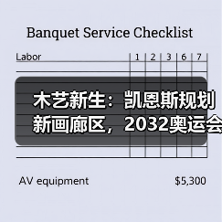 木艺新生：凯恩斯规划新画廊区，2032奥运会前打造文化新地标