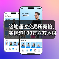 这地通过交易所竞拍，实现超100万立方木材销售！（图2）