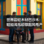 世界最轻木材巴沙木:轻如鸿毛却撑起风电产业半边天(图3) 世界最轻木材巴沙木:轻如鸿毛却撑起风电产业半边天(图3)