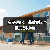 房子漏水，装修时2个地方别小看