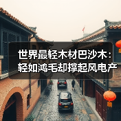 世界最轻木材巴沙木:轻如鸿毛却撑起风电产业半边天(图1) 世界最轻木材巴沙木:轻如鸿毛却撑起风电产业半边天(图1)