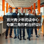 宜兴青少年阅读中心：专属三角形吧台柜设计（图3）