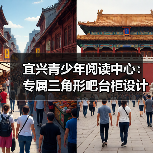 宜兴青少年阅读中心：专属三角形吧台柜设计（图4）