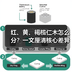 红、黄、褐榄仁木怎么分?一文厘清核心差异与应用边界(图1) 红、黄、褐榄仁木怎么分?一文厘清核心差异与应用边界(图1)