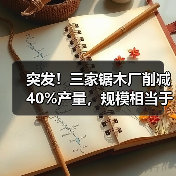 突发!三家锯木厂削减40%产量,规模相当于一整座工厂!(图1) 突发!三家锯木厂削减40%产量,规模相当于一整座工厂!(图1)