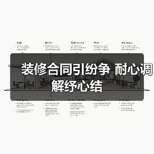 装修合同引纷争 耐心调解纾心结