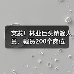 突发！林业巨头精简人员，裁员200个岗位（图2）