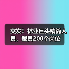 突发！林业巨头精简人员，裁员200个岗位（图4）