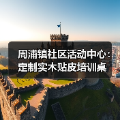 周浦镇社区活动中心：定制实木贴皮培训桌（图3）