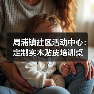 周浦镇社区活动中心：定制实木贴皮培训桌