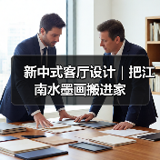 新中式客厅设计｜把江南水墨画搬进家（图4）