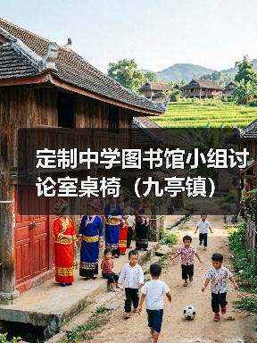 定制中学图书馆小组讨论室桌椅（九亭镇）（图3）