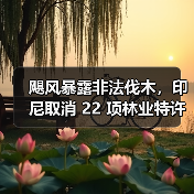 飓风暴露非法伐木,印尼取消 22 项林业特许经营权(图1) 飓风暴露非法伐木,印尼取消 22 项林业特许经营权(图1)