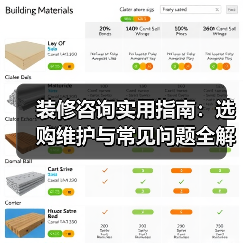 装修咨询实用指南:选购维护与常见问题全解析(图2) 装修咨询实用指南:选购维护与常见问题全解析(图2)