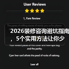 2026装修咨询避坑指南,5个实用方法让你少花冤枉钱(图3) 2026装修咨询避坑指南,5个实用方法让你少花冤枉钱(图3)