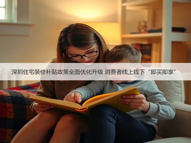 深圳住宅装修补贴政策全面优化升级 消费者线上线下“即买即享”