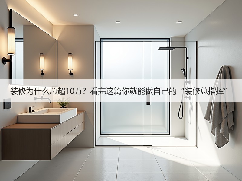 装修为什么总超10万？看完这篇你就能做自己的“装修总指挥”