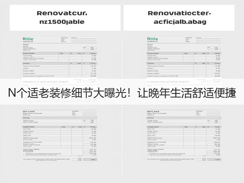 N个适老装修细节大曝光！让晚年生活舒适便捷