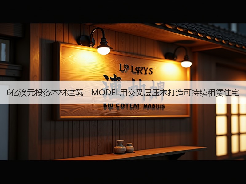 6亿澳元投资木材建筑：MODEL用交叉层压木打造可持续租赁住宅