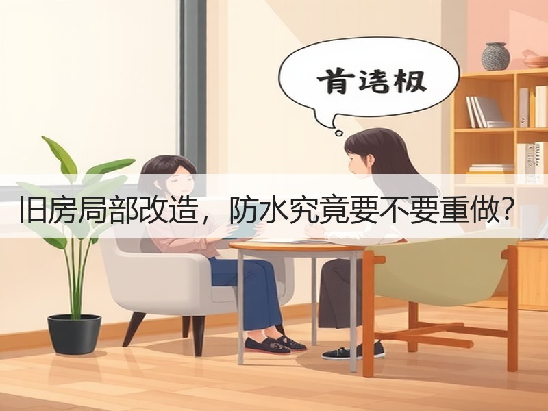 旧房局部改造，防水究竟要不要重做？