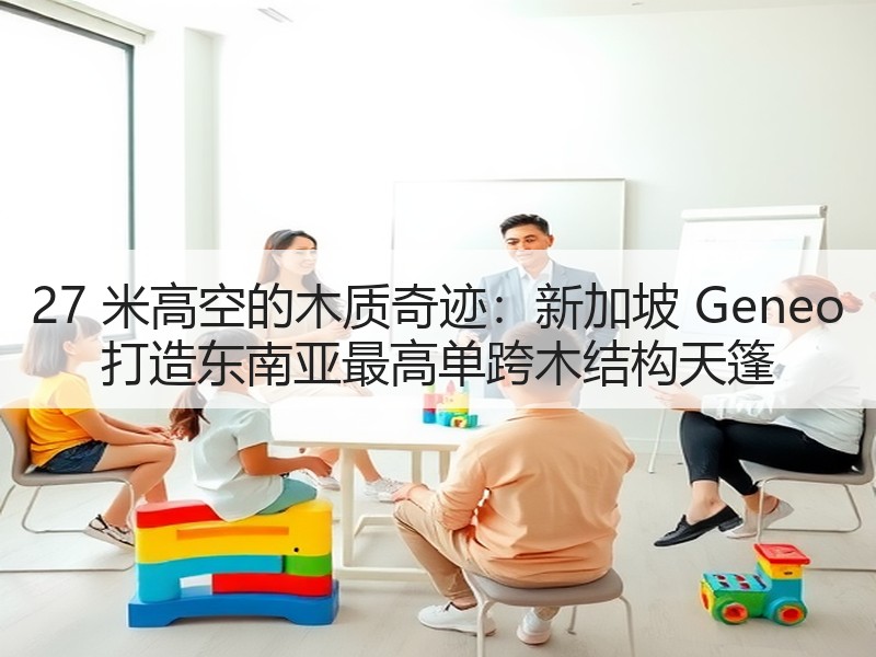 27 米高空的木质奇迹：新加坡 Geneo 打造东南亚最高单跨木结构天篷