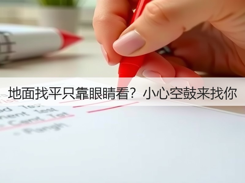 地面找平只靠眼睛看？小心空鼓来找你