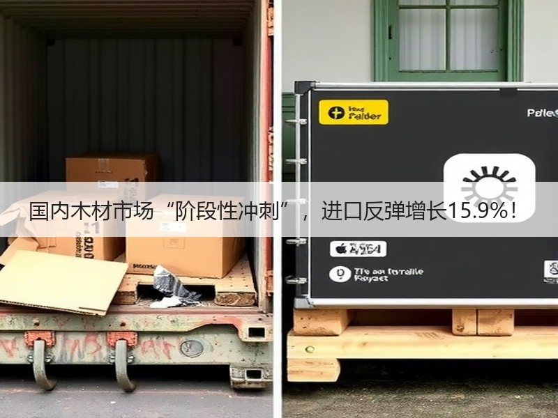 国内木材市场“阶段性冲刺”，进口反弹增长15.9%！
