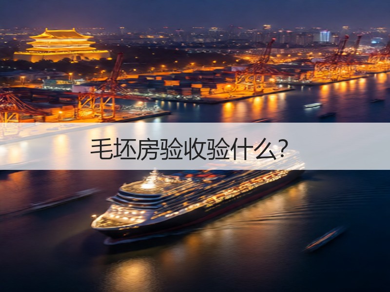 毛坯房验收验什么？
