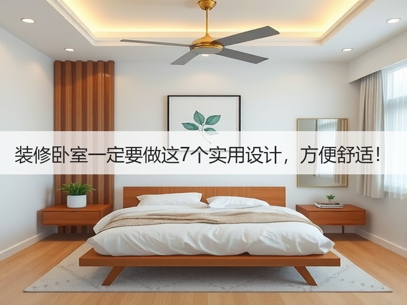 装修卧室一定要做这7个实用设计，方便舒适！
