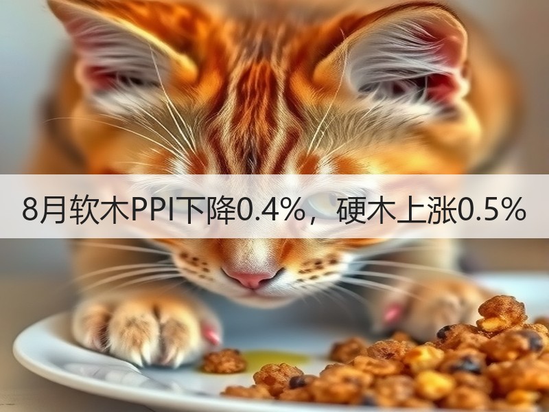 8月软木PPI下降0.4%，硬木上涨0.5%