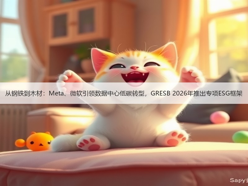 从钢铁到木材：Meta、微软引领数据中心低碳转型，GRESB 2026年推出专项ESG框架